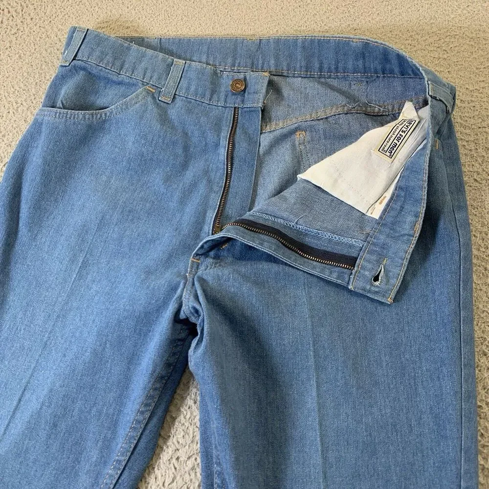Vintage Levis SF 207 Jeans Mens 34x30 Blue Chambray Denim 80s Era USA Orange Tab